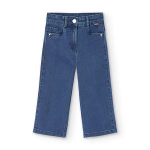 Pantalón denim elástico de niña -BCI