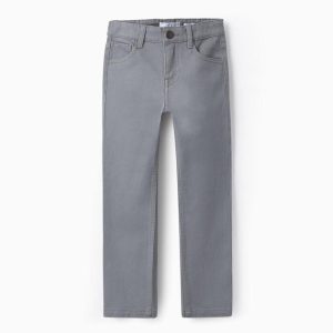 Pantalon largo slim fit gris 3 14 años