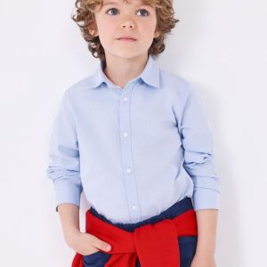Camisa m/l basica celeste