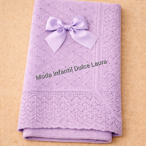 Toquilla hilo encajes lazo morado MT1001