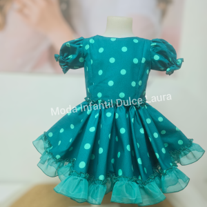 Vestido flamenca lerele verde desde 1 año hasta 6 años