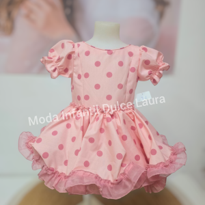 Vestido flamenca lerele rosa maquillaje desde 1 año hasta 6 años