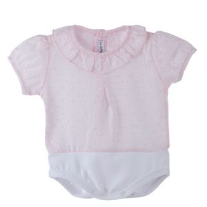 Body plumeti manga corta rosa desde 1 mes hasta 36 meses 19034