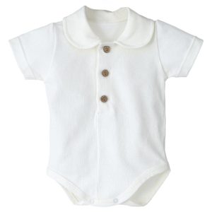 Body manga corta beige cuello bebé Timor Elas 19124 desde 1 mes hasta 36 meses