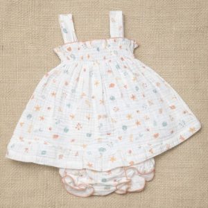 Vestido con braguita modelo sirena color melocotón desde 0 hasta 12 meses 26912