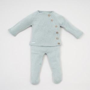 Conjunto polaina niño verde seco de pangasa