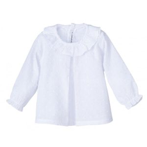 Camisa manga larga blanca plumeti desde 6 hasta 24 meses 17130