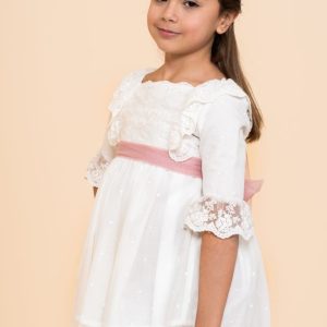 Vestido niña Etamin Cuadrille tul bordado desde 4 años hasta 12 años 200050410