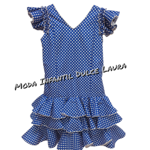 Vestido flamenca magic candela color azulon desde 8 hasta 12 años