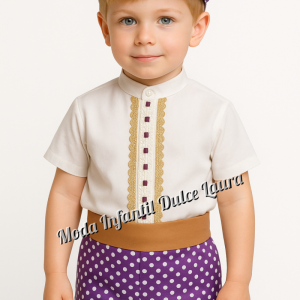 Conjunto flamenco morado magic 1 a 6 años