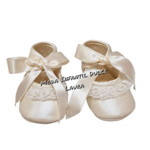 Zapatos bebé niña bautizo 7025 beige