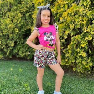 Conjunto minnie camiseta corta y pantalón desde 4 años hasta 14 años