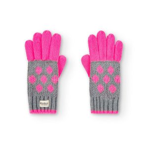 Guantes tricotosa topos de niña