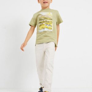 Pantalon sarga slim fit basic