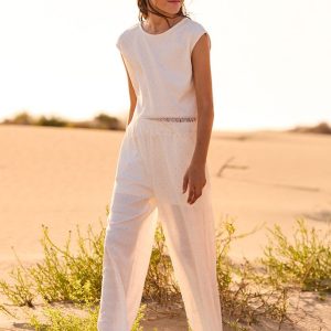 Conj. pantalon largo strass