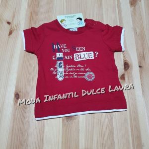 Camiseta niño con letras y barco 3 a 24 meses