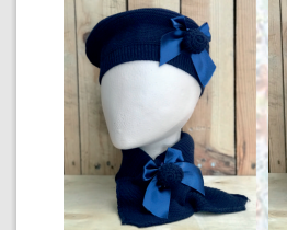Conjunto boina y cuello de valentina bebes