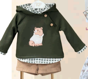 Conjunto verde osito de valentina bebes