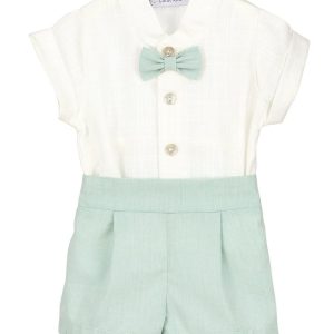 Conjunto verde mint excellentt Ática 1 mes a 6 años