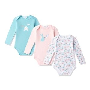 Pack tres bodies manga larga conejito 3 a 24 meses
