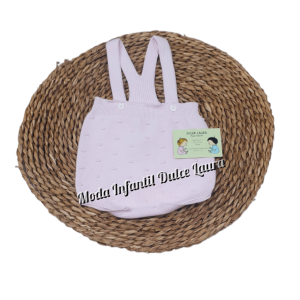 Ranita topitos con tirantes hilo wedoble 1 a 24 meses rosa